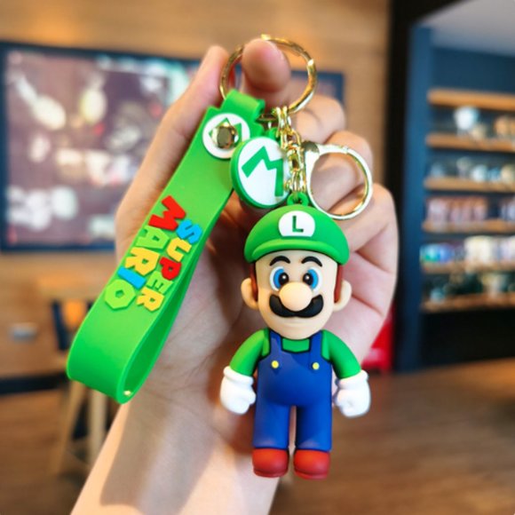 🍏50% OFF/3+...Luigi Keychain/Bag Charm (Super Mario Brothers) - Picture 1 of 6